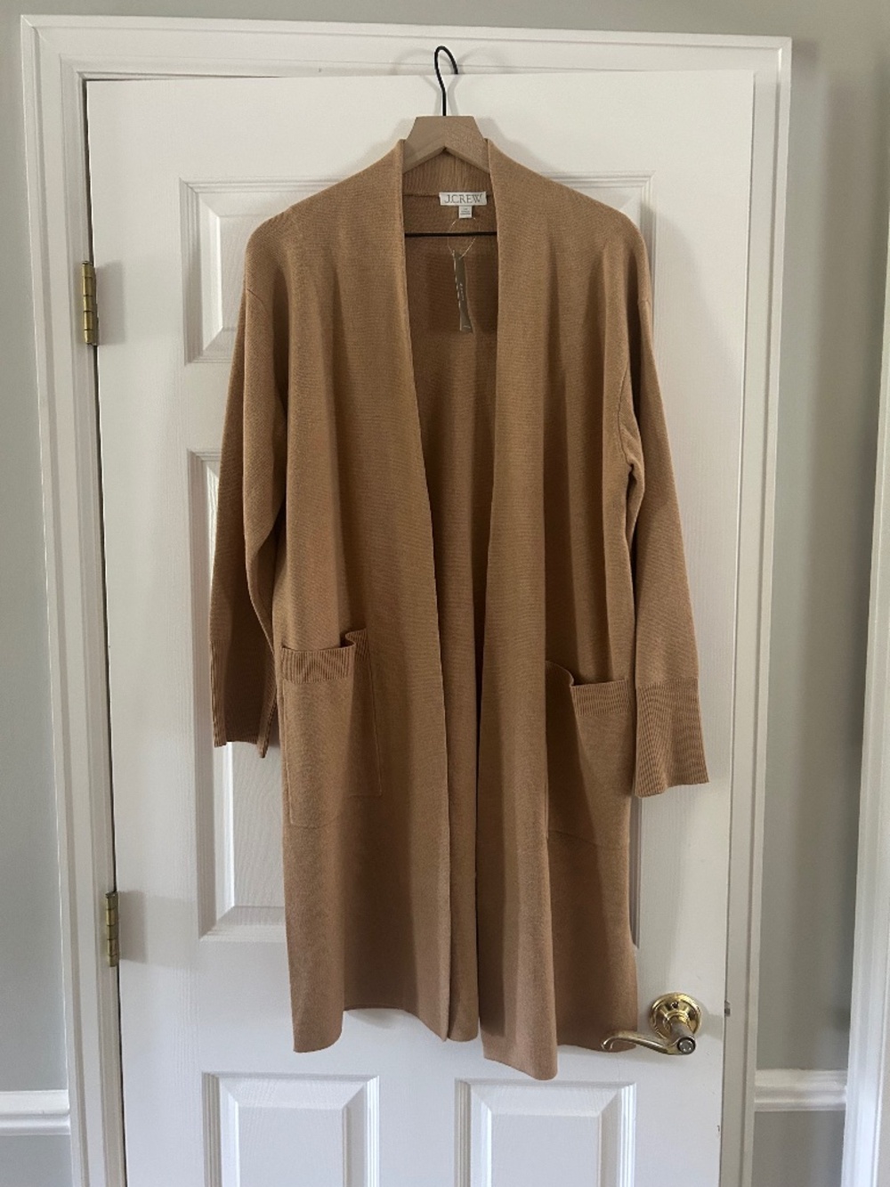 J.Crew Open Front Sweater-Blazer Cardigan XS NWT Camel Tan
